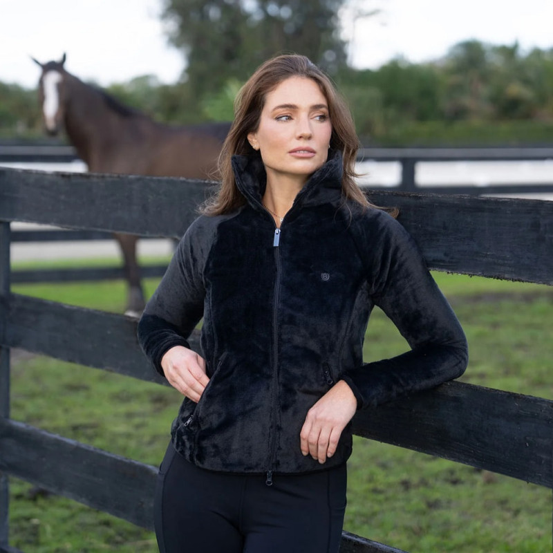 Кофта жіноча флісова Velvet Fleece Black, Equestrian Stockholm