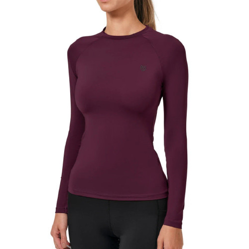 Футболка жіноча тренувальна з довгим рукавом Dynamic Purple Night, Equestrian Stockholm