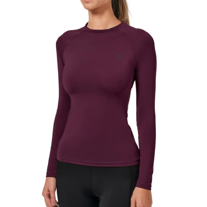 Футболка жіноча тренувальна з довгим рукавом Dynamic Purple Night, Equestrian Stockholm