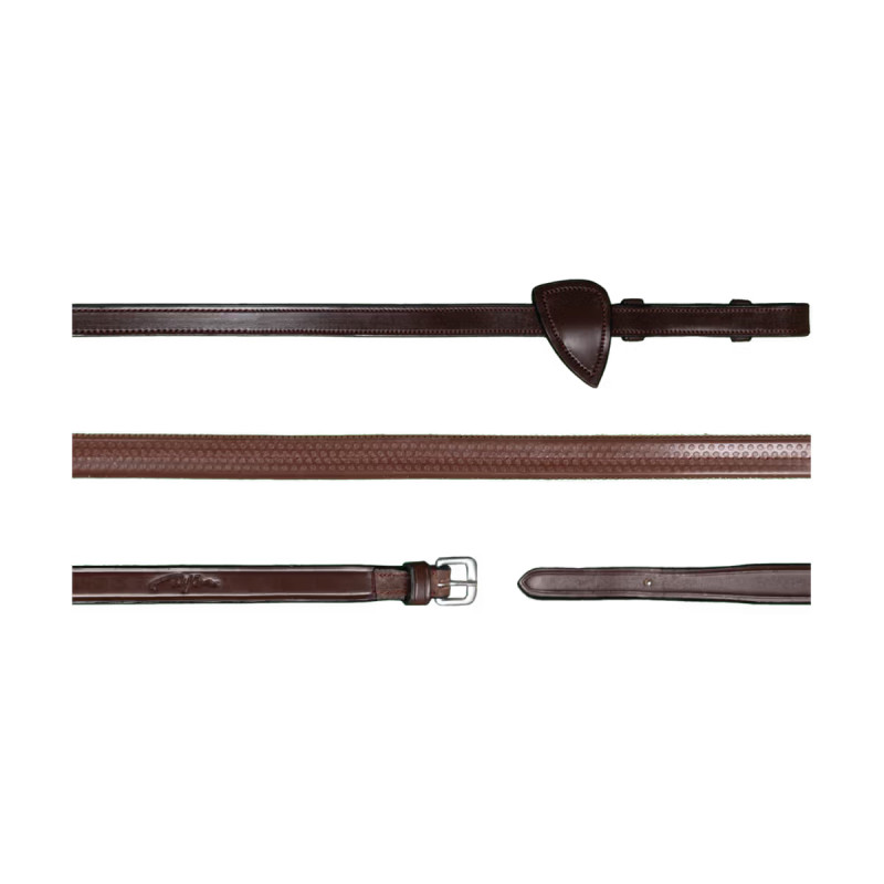 Повод для вуздечки шкіряний прогумований New English Collection, Dyon