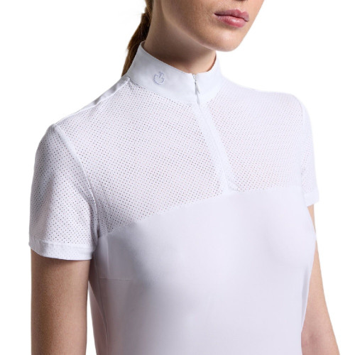 Футболка женская турнирная с коротким рукавом CT Perforated Jersey Inserts S/S, Cavalleria Toscana