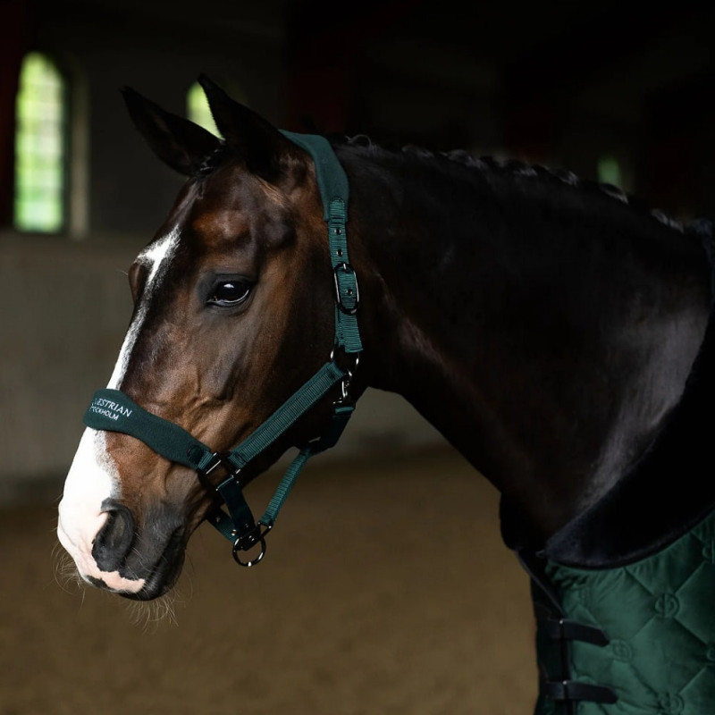 Недоуздок анатомический Fleece Sycamore Green, Equestrian Stockholm