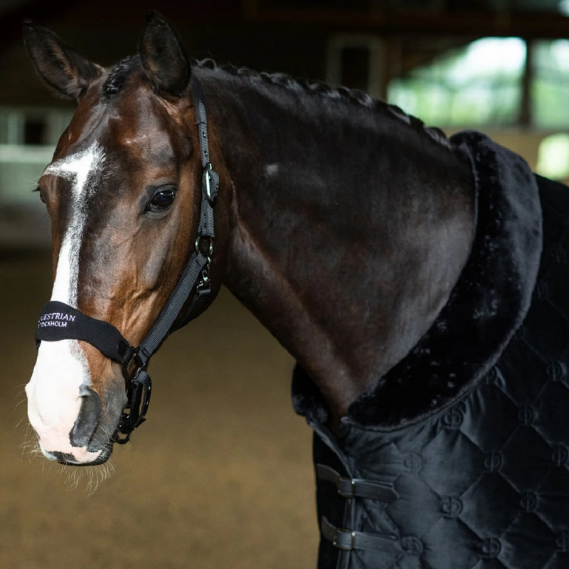 Недоуздок анатомічний Fleece Black, Equestrian Stockholm
