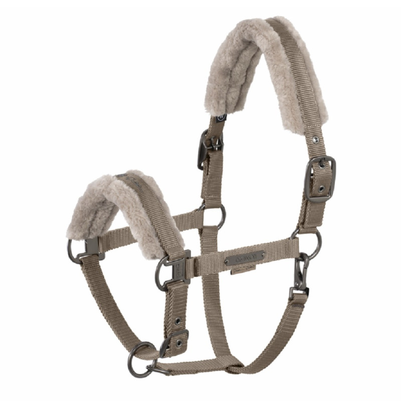 Недоуздок с мехом Double Pin Fauxfur Platinum 25, Eskadron