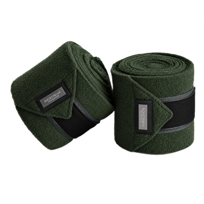 Бинти для ніг коня флісові 4 шт Deep Olivine, Equestrian Stockholm