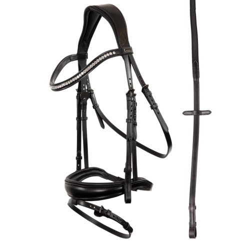 Уздечка анатомическая с комбинированным капсюлем с поводьями Bridle, Anky
