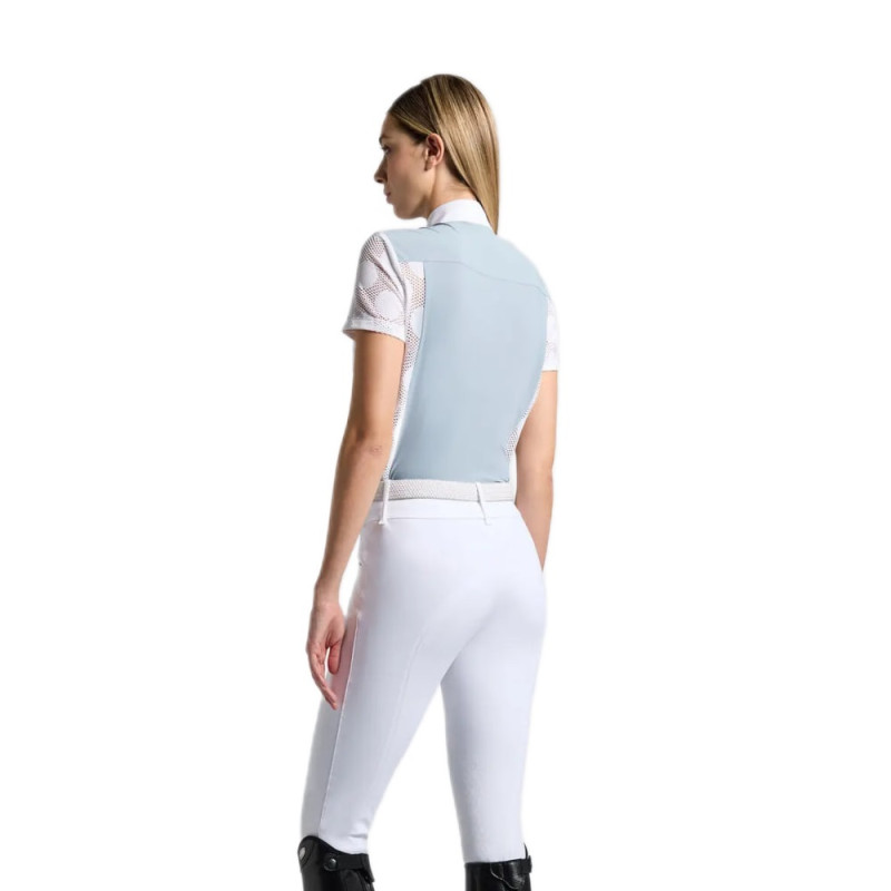 Рубашка женская турнирная с коротким рукавом CT Perforated Jacquard&Jersey, Cavalleria Toscana