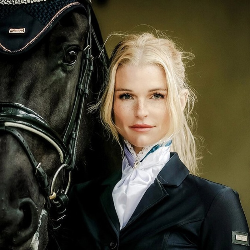 Пластрон для соревнований по конному спорту Monaco Blue, Equestrian Stockholm