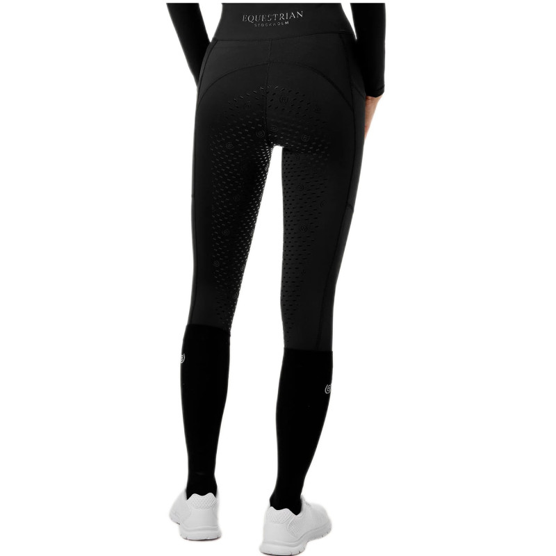 Лосини для верхової їзди з повною силіконовою леєю Premium Movement All Black, Equestrian Stockholm