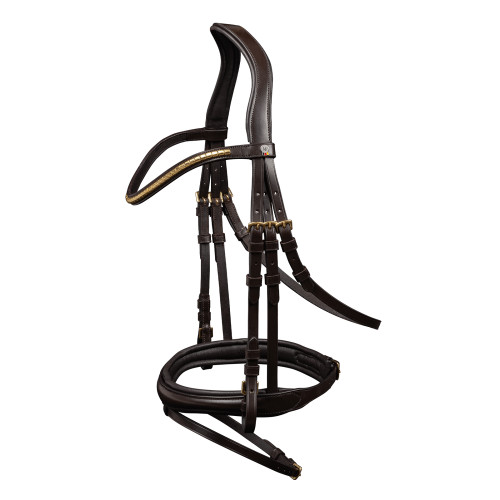 Вуздечка анатомічна з комбінованим капсулем з поводами X-Line Clincher, Waldhausen