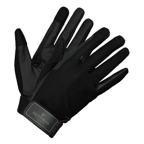 Перчатки для верховой езды Summer Black, Equestrian Stockholm