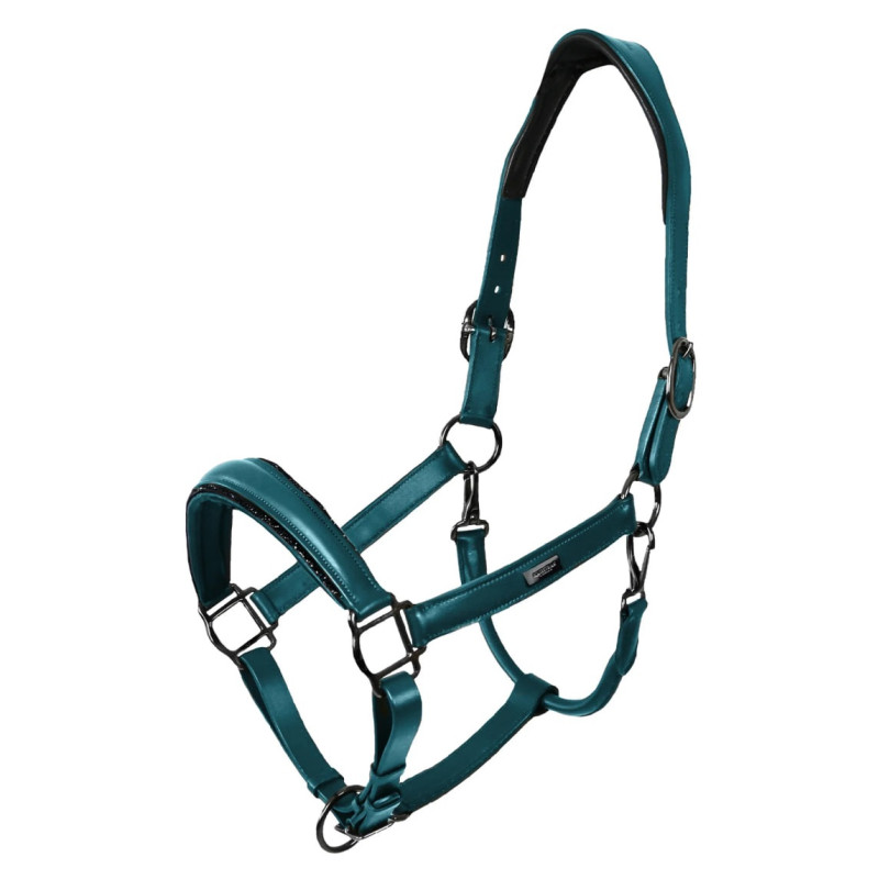 Недоуздок анатомічний шкіряний Teal Blue, Equestrian Stockholm
