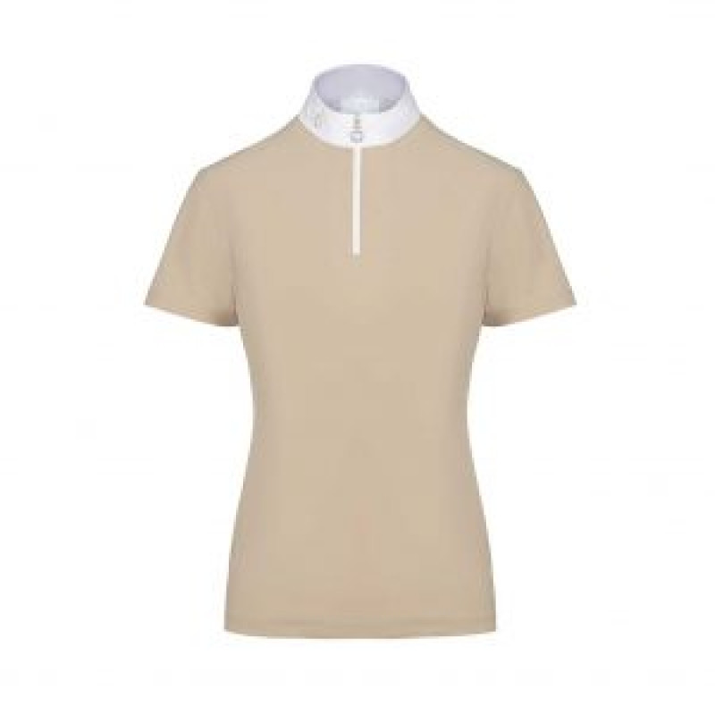 Футболка женская турнирная с коротким рукавом CTLaser Perforated Competition Zip, Cavalleria Toscana