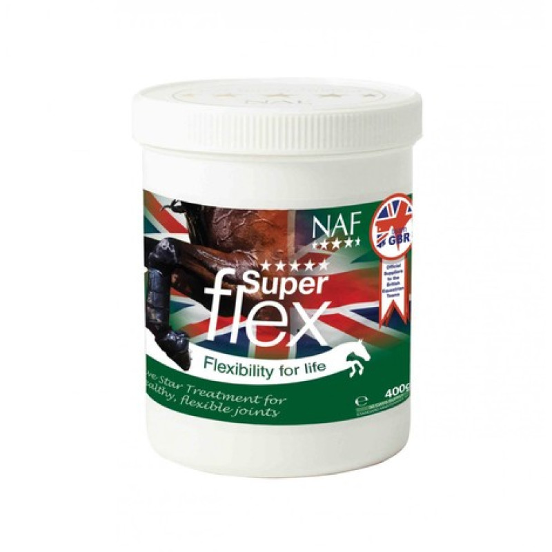 Добавка для здоровья и гибкости суставов лошади Superflex, 400г, NAF 5 Stars