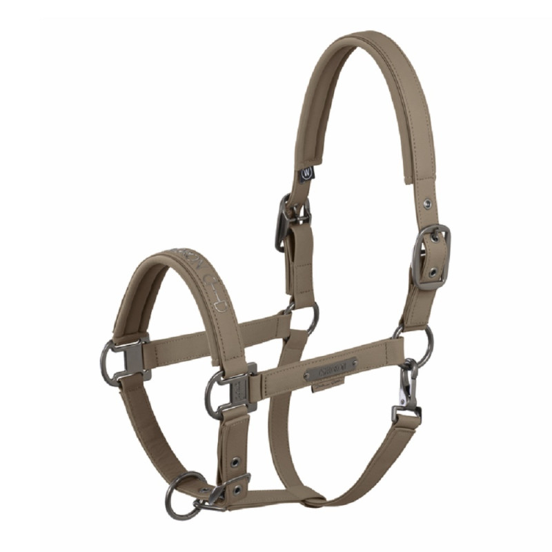 Недоуздок зі штучної шкіри Faux Leather Double Pin Platinum 25, Eskadron