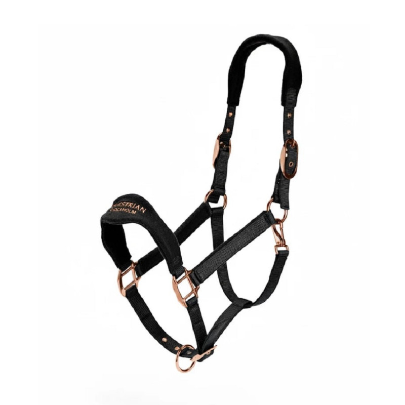 Недоуздок анатомічний Fleece Black Blush, Equestrian Stockholm