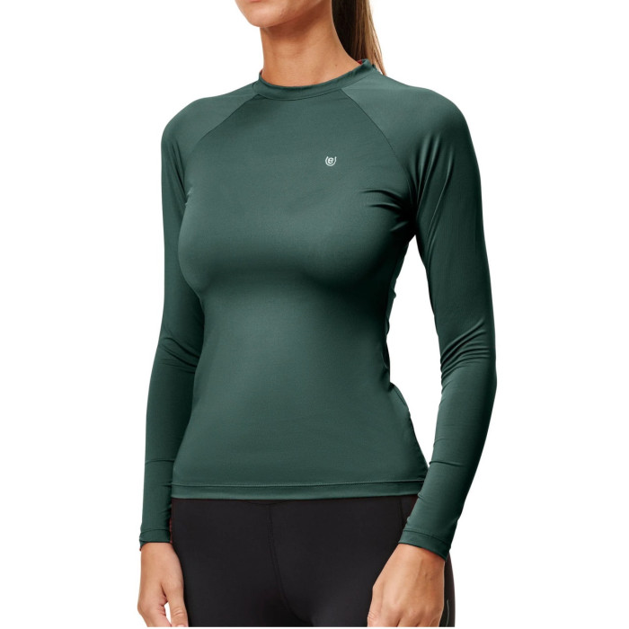 Футболка жіноча тренувальна з довгим рукавом Sycamore Green, Equestrian Stockholm