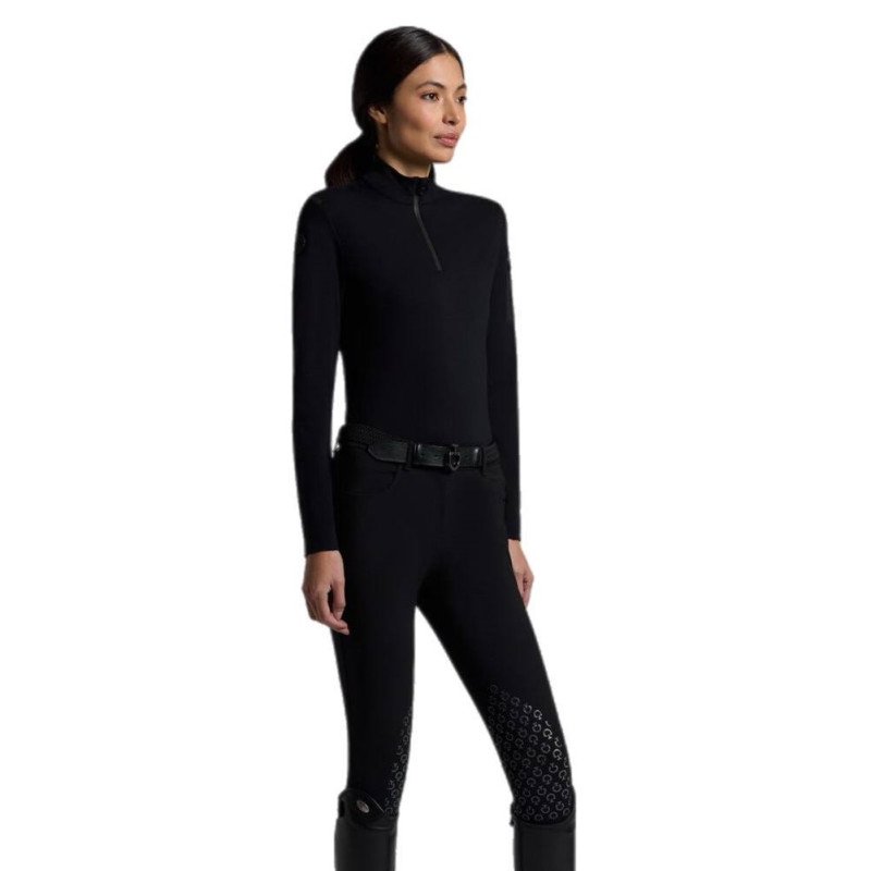 Футболка женская тренировочная с длинным рукавом Jersey Fleece Half Zip , Cavalleria Toscana