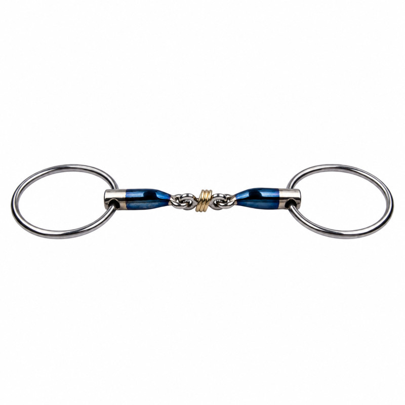 Трензель анатомічний з латунними кільцями Sweet Iron Brass Ring, Trust Equestrian
