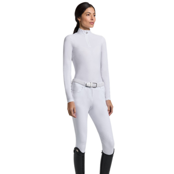 Сорочка жіноча турнірна з довгим рукавом Warm Jersey/Jacquard Insert, Cavalleria Toscana