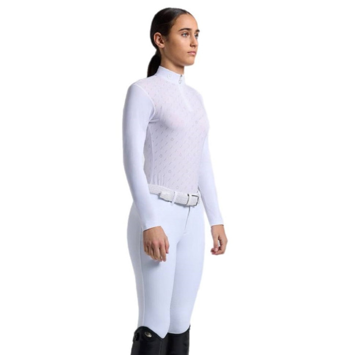 Сорочка дитяча для дівчинки турнірна з довгим рукавом CT Jaquard Jersey, Cavalleria Toscana