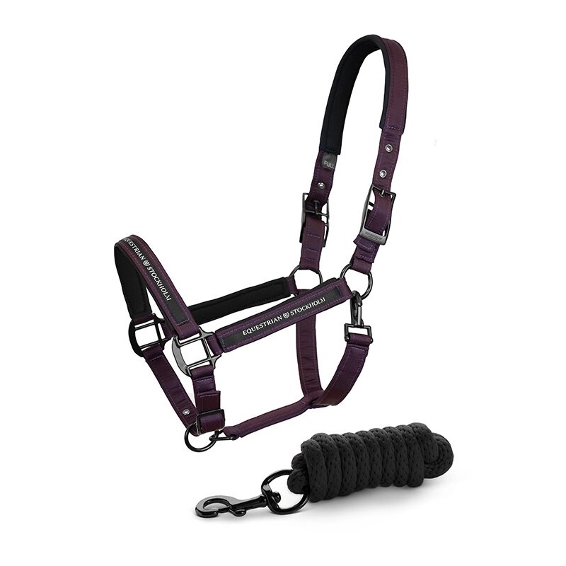 Недоуздок с чомбуром Black Raven, Equestrian Stockholm