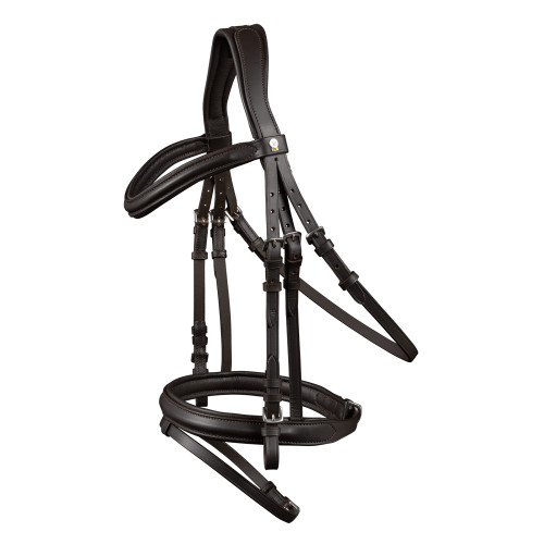 Уздечка анатомическая с комбинированным капсюлем с поводьями X-Line London, Waldhausen