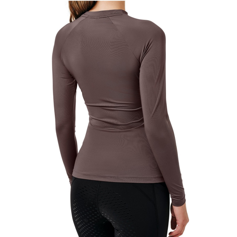 Футболка жіноча тренувальна з довгим рукавом Mocha, Equestrian Stockholm
