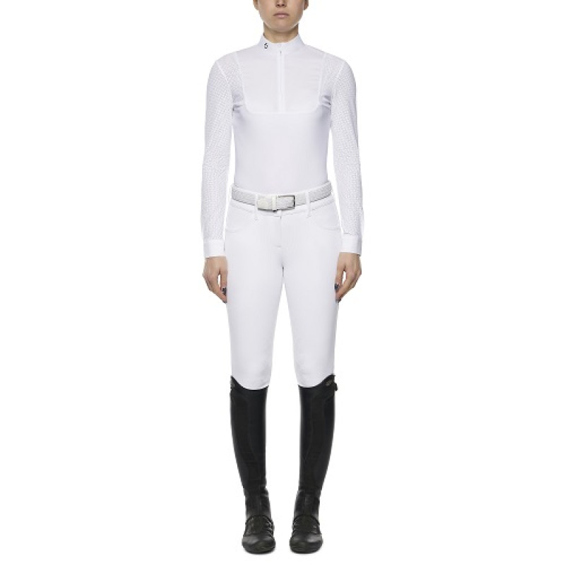 Футболка женская турнирная с длинным рукавом Perforated Mix L/S Jersey, Cavalleria Toscana
